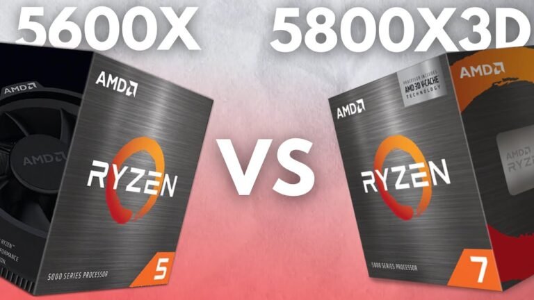 Comparativa sobre el Ryzen 5 5600x vs el ryzen 7 5800x3d